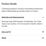 Hunter Bell  Rose Gold Ava Top sz XS EUC! Photo 3