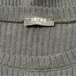 Terez Women’s Size S Black Ribbed Cotton Blend Thumbhole Pullover Sweater Photo 6