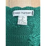 Vintage Reed Hunter Green Knit Floral Embroidered Sweater Tunic Ramie Cotton S Photo 3