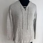Oversized Knit Hood Sweater Gray Size L Photo 0