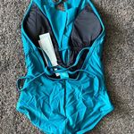 Boutique 1185 Coastal Blue Deep V Ruffle Front  Monokini Photo 3