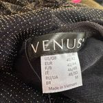 Venus  Women's Shimmer Black /Gold Long Sleeve Ruched Party Cocktail Dress Size M Photo 8