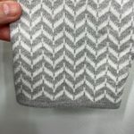 Aspen Cowl Neck Sweater Grey Chevron size Large White Photo 4