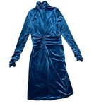 Rachel Parcell NWT  Velvet Ruched Mock Neck Dress Photo 5