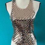 Free People Women's Black X Intimately Fp Disco Fever rose gold Cami Top Photo 0