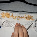 Desigual NWT White & Blue Tie Dye Denim Lace Mini Skirt Size 4 Photo 6