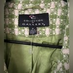 Gallery  Lime Green Checkered Women's Pea Coat Photo 2