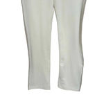 Lululemon  White Cropped‎ Leggings w/ Tan Side Stripes Size 4 Photo 2
