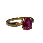 14k Yellow Gold with Ruby & Diamond Gemstones Women’s Ring size 8 Engagement Photo 1