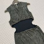 MINKPINK NWOT  Emory Cut-out Ribbed Midi Dress Metal Black Gold Size XL Photo 12