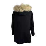 J.Crew Chateau Wool Coat 10 Parka Black Italian Stadium Cloth Nello Gori Hood Photo 9