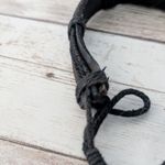 Leather? Tie Bracelet with Protect Animals Charm Black Photo 9