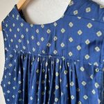 Free People navy satin tie front blouse Photo 8