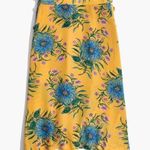 Madewell Silk Side-Button Skirt in Painted Blooms Photo 0