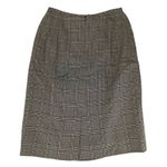 Vintage Rena Rowan for Saville Pleated‎ Midi Skirt Brown Black Plaid USA Women 8 Photo 1