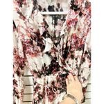 IRO Garden Floral Ruffle Surplice Neck Midi Wrap Dress Red/White Women 38 / US 6 Photo 6