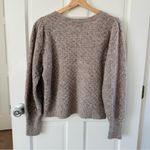 Old Navy  Pointelle Knit Wool Blend Pullover Long Sleeve Sweater Beige Size L Photo 2