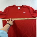 Nike Women's XL Sportswear Club Fleece Logo Crew Neck Sweatshirt Red Embroidered Photo 7