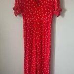 Faithfull the Brand  Jumpsuit Womens Floral Red White Great Condition Medium Photo 3