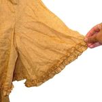 Princess Polly  Astro Mini Dress Mustard Gold Yellow Textured‎ Tiered Ruffle Size Photo 3