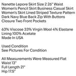 Nanette Lepore Skirt Size 2 26" Waist Women's Pencil Skirt Business Casual Skirt Photo 1