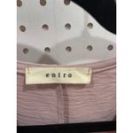 Entro  V Neck Dolman Sleeve Peplum Blouse Pink Size Large Wrinkle Texture Photo 2