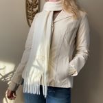 Bebe Cream Ribbed Knit Scarf Photo 3