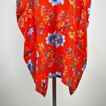 Johnny Was NWOT  Floral Oversize Short Sleeve Top Blouse Women Size S Red V-Neck Photo 2