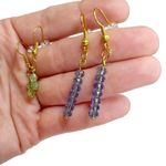 Lot of 8 Colorful Faceted Dangle Drop Pierced Earrings Blue Photo 7