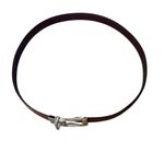 Ralph Lauren Lauren  women's brown leather alligator embossed belt Photo 8