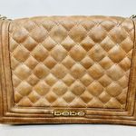 Bebe  Brown Quilted Chain Strap Bag Photo 3
