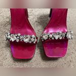 Karl Lagerfeld  Paris Jala Pink Metallic Ankle Strap Platform Heels Sandals Photo 6