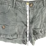 American Eagle Outfitters Y2K Micro Shorts Womens 8 Gray Linen Cotton Booty Photo 6