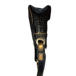 Liz Claiborne  Black Croc-Embossed Shoulder Bag – Vintage Y2K Photo 4