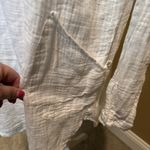 CP Shades  White Cotton Dress/Tunic Top Long Sleeves‎ Pockets Size Small Gauze Photo 4