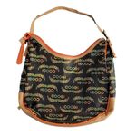 COOGI Vintage Black Purse with Bold Multicolor Accents Photo 1