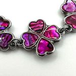 Pink abalone four leaf clover shamrock bracelet Photo 5