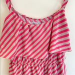 American Rag Laguna dress 1X coral striped ruffle shift spaghetti strap NEW Photo 3
