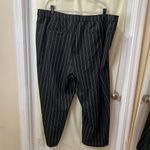 Future Collective Black Pinstripe Dress Pants Professional Business Wear 24W/26W White Photo 2