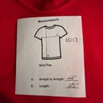 Zac & Rachel Red Lace Trim V Neck Short Sleeve Women Top Size S Photo 3