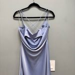 Showpo Soft Petal Cowl Crossover Back Midi Dress in Cornflower Blue 6 Photo 8
