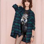 Derek Heart Plaid Flannel Button Down Shirt Blue & Green Size Medium Photo 8