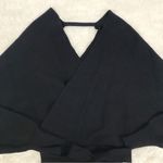 Gianni Bini Black Low Cut Fitted Mini Sweater Dress Sexy Party LBD Size Small Photo 3