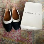 Giorgio Armani  navy/white leather flat Photo 1