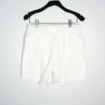 Aritzia TNA  Cozy AF Fleece Cotton Boyfriend Mini Sweat Shorts Lounge White Small Photo 3