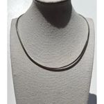 Vintage 925 MEXICO Sterling Silver Open Wire Choker Necklace Signed Medusa Photo 8