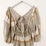 Free People  Cozy Striped Mini Dress in Ivory Combo Revolve Tie Size XS Photo 7