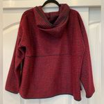 Madewell Red Black Brushed Houndstooth Hoodie size L Photo 4