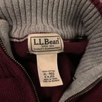 L.L.Bean vintage burgundy quarter zip knit sweater Photo 4