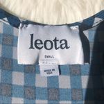 Leota Sleeveless Maternity Midi Dress Plaid Knit Tie Waist Blue Gray Small Photo 3